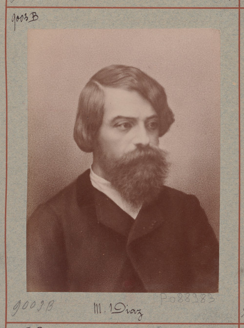 L’image représente le portrait de Narcisse Diaz de la Pena